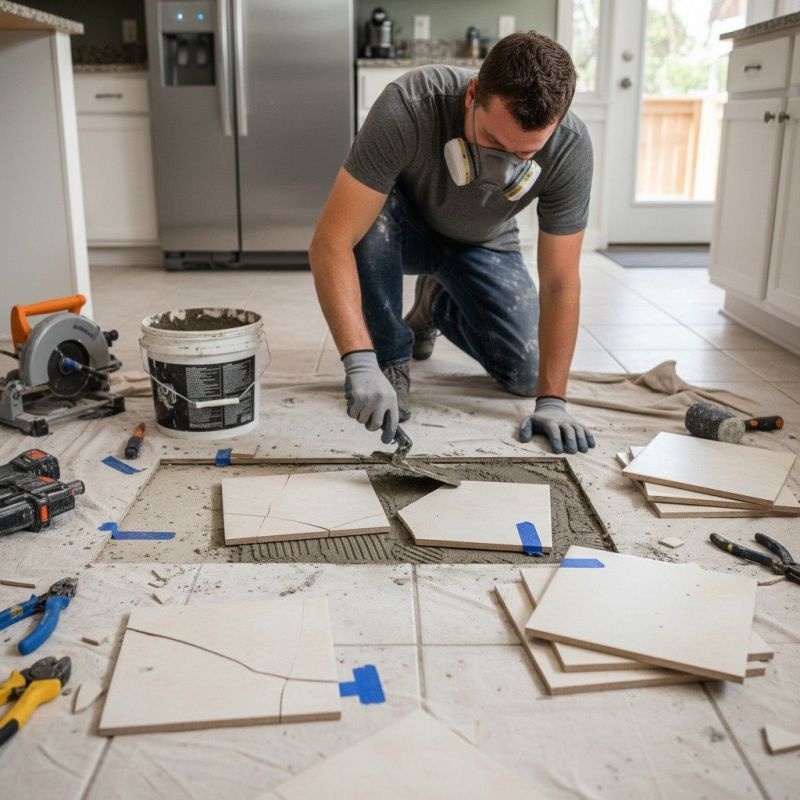 Tile Repair And Replacement For Floors And Backsplashes